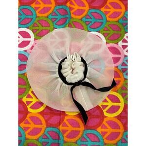 Mattel Vintage Barbie "After Five"White Black Sheer Hat #22 as Shown